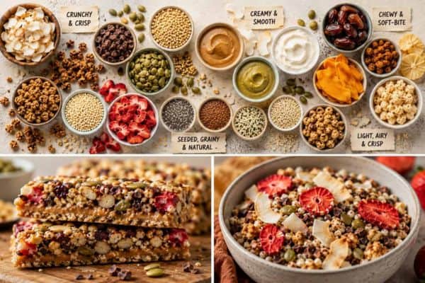 bulk-ingredient-textures-infographic Bulk ingredient textures infographic - examples of various food textures